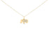 10K Yellow Gold 1/5 Cttw Diamond Elephant Pendant Necklace  DestGlow
