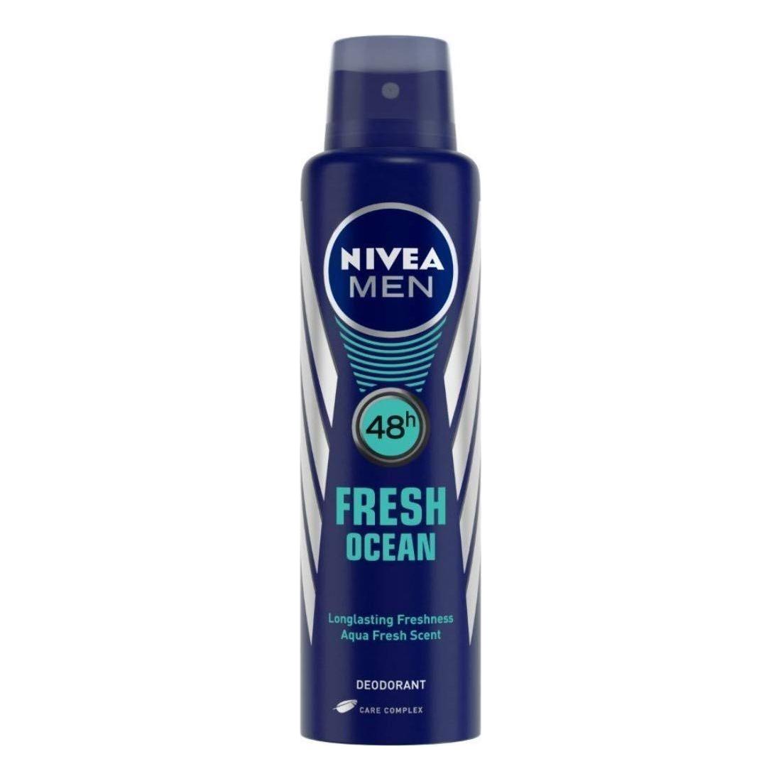 Nivea Deodorant Men Fresh Ocean 48 Hour Spray 150ml by Pasteur Pharmacy