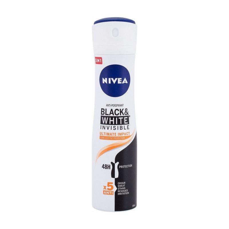 Nivea Women Antiperspirant Spray Black &amp; White Invisible Ultimate Impact 150 ml by Pasteur Pharmacy