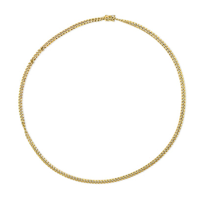 Semi-Solid 14K Yellow Gold 4.5mm Miami Cuban Chain Necklace - Unisex Chain - 22 Inches by Bids.com