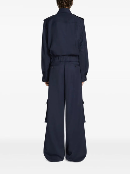 Dries Van Noten Men Piers Tris 1176 M.W.Pants Nav by Luosophy