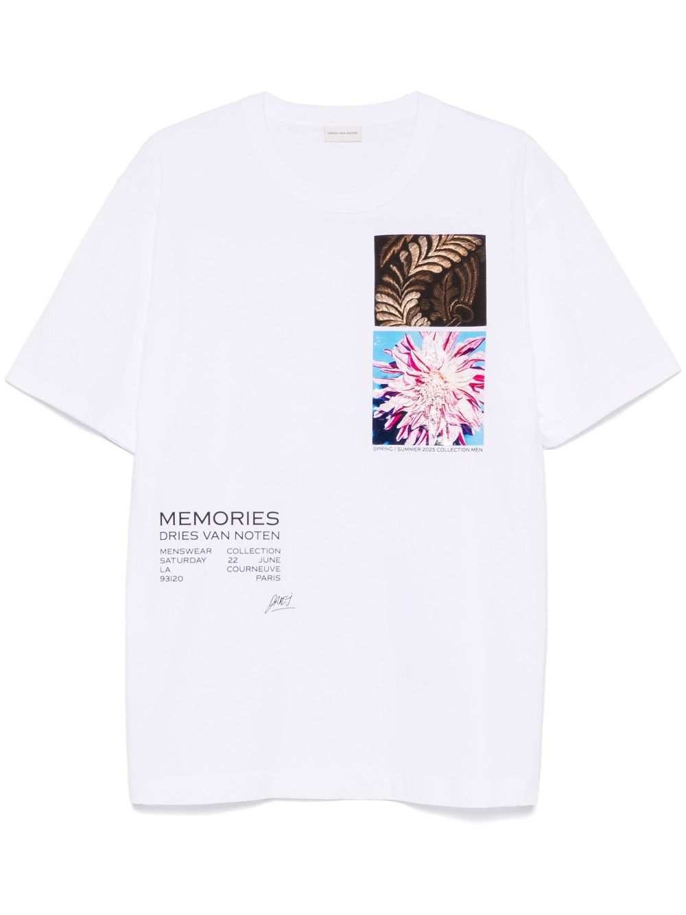 Dries Van Noten Men Heer Pr 1600 M.K.Ss.T-Shirt Whi by Luosophy