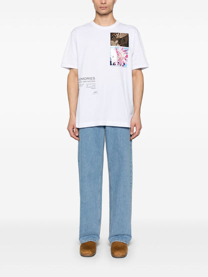 Dries Van Noten Men Heer Pr 1600 M.K.Ss.T-Shirt Whi by Luosophy