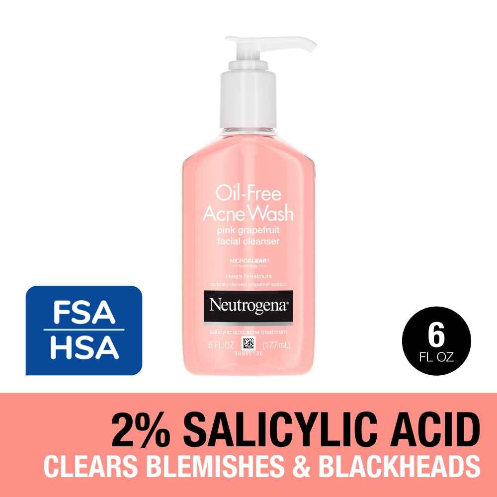 Neutrogena Oil Free Acne Wash Pink Grapefruit Cleanser 177ml