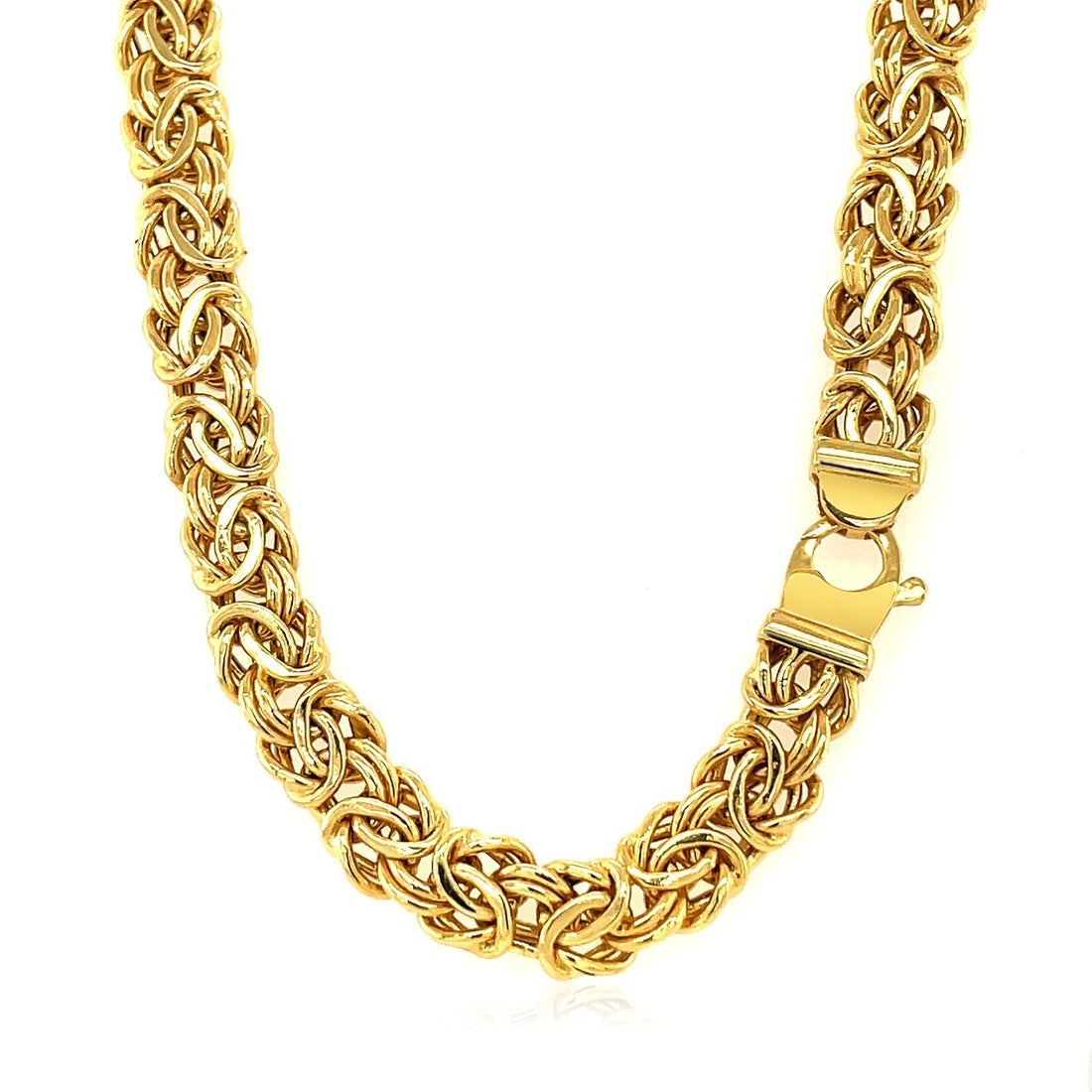 14k Yellow Gold Byzantine Motif Chain Necklace by Bids.com