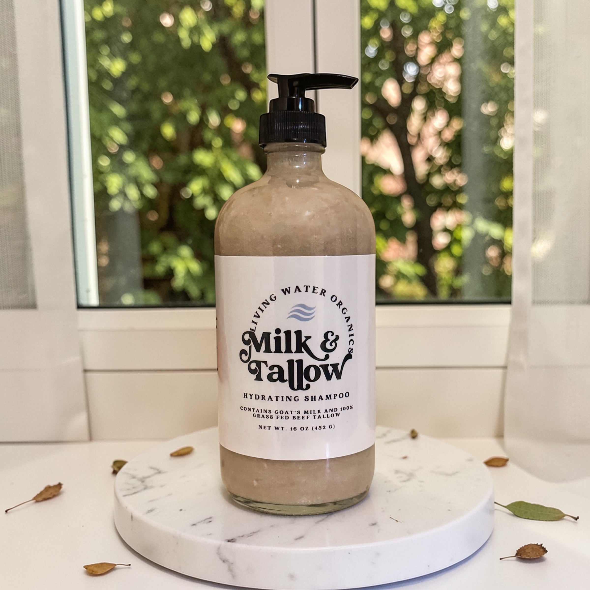 Goat Milk and Tallow Hydrating Shampoo by Living Water Organics