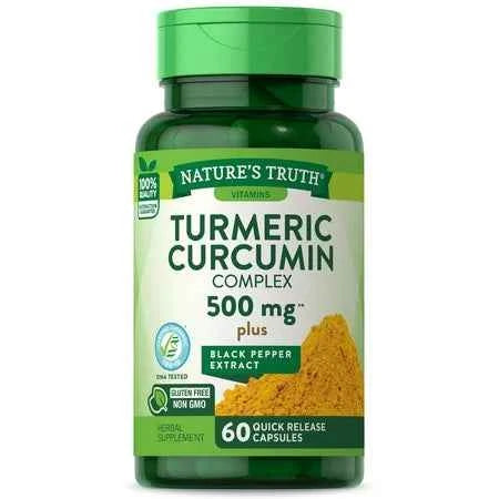 NatureS Truth Turmeric Curcumin Complex Plus Black Pepper Extract Capsules 60 Ca