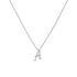 10K White Gold Diamond Accent "A" Initial Script Style Pendant Necklace by Bids.com
