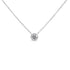 10K White Gold 1/2 Carat Round Brilliant-Cut Diamond Modern Bezel-Set Solitaire 16"-18" Pendant Necklace (H-I Color, SI2-I1 Clarity) by Bids.com