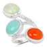 9.50 Carat Genuine Multi Stone .925 Sterling Silver Ring by Bids.com
