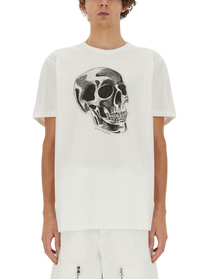 Alexander Mcqueen Men Skull Print T-Shirt by Luosophy