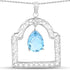 10.50 Carat Genuine Swiss Blue Topaz .925 Sterling Silver Pendant by Bids.com