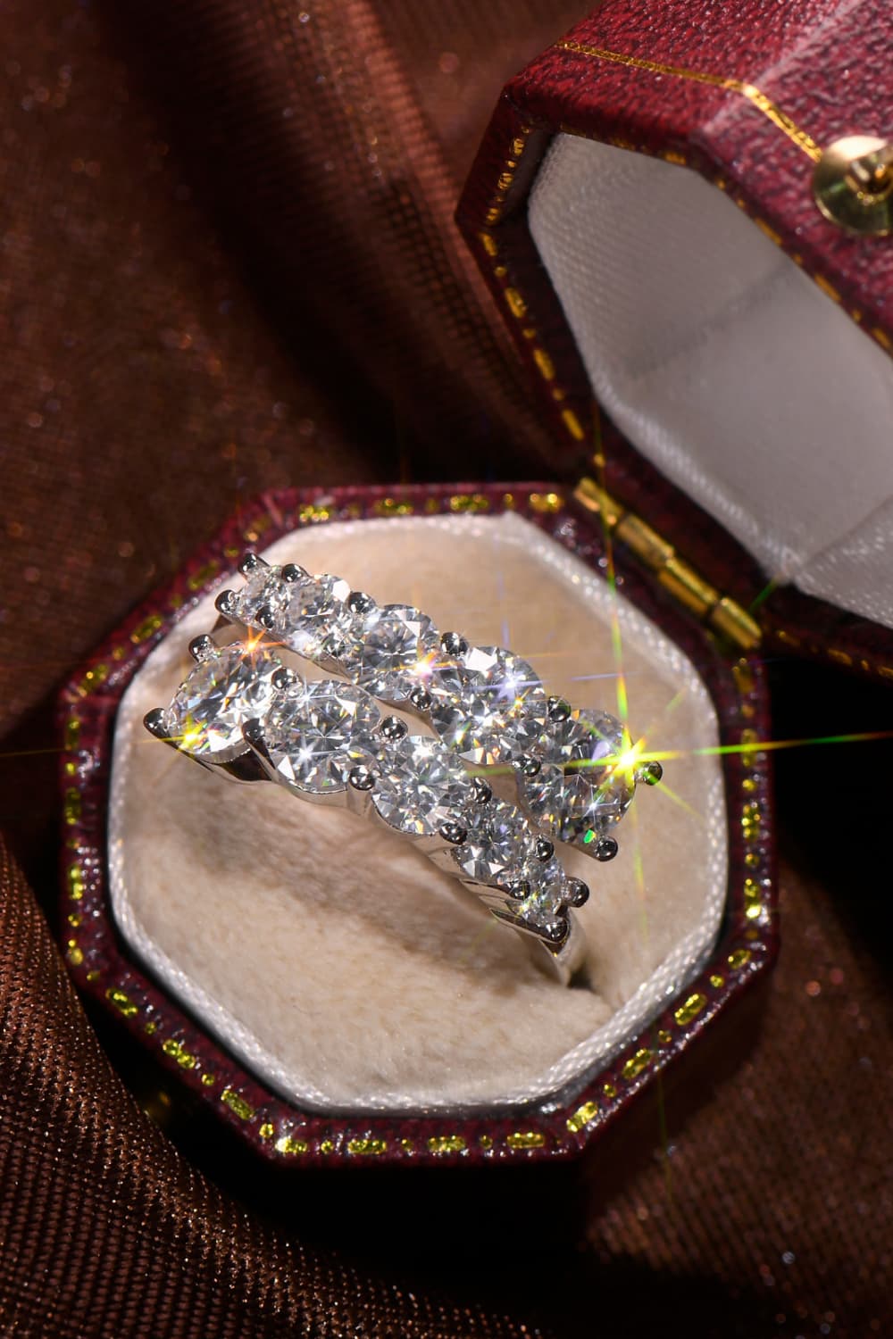 Multistone Sparkala™ Platinum or 18k Gold Over Pure Sterling Silver Ring by Sparkala