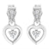 14K White Gold 1/6 Cttw Diamond Dangle Heart Stud Earrings (H-I, SI2-I1)  DestGlow