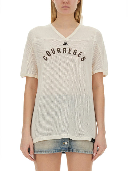 Courreges Women T-Shirt With Logo by Luosophy