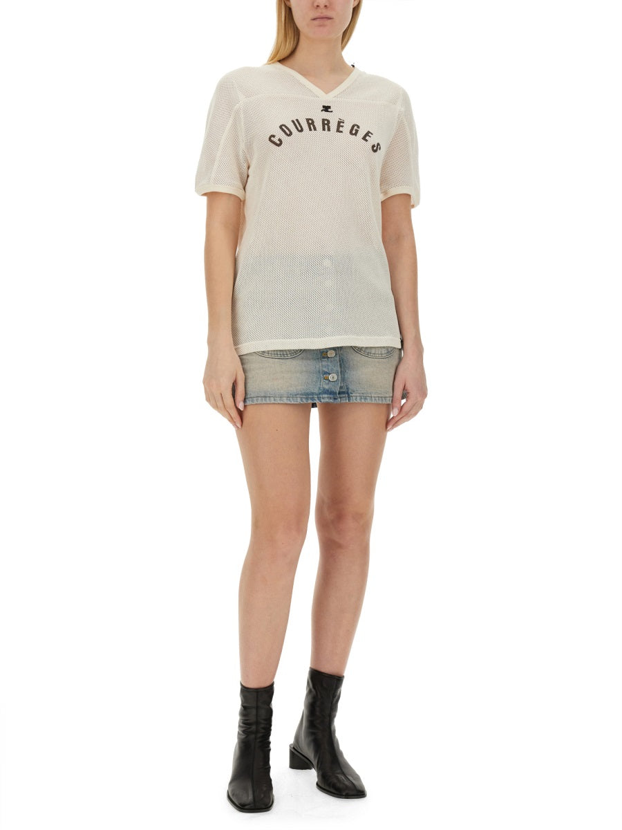 Courreges Women T-Shirt With Logo by Luosophy