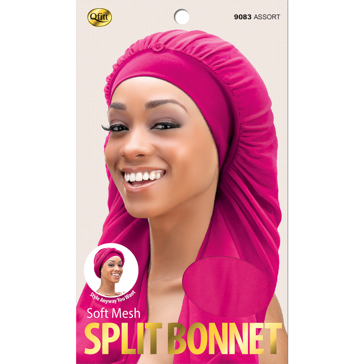 Qfitt Split Bonnet 9083, Assorted Colors