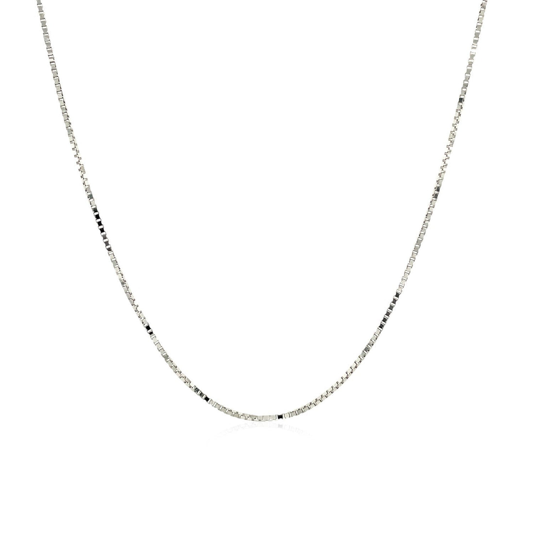 14k White Gold Adjustable Box Chain 0.7mm by Bids.com