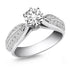 14k White Gold Cathedral Double Row Pave Diamond Engagement Ring by Bids.com