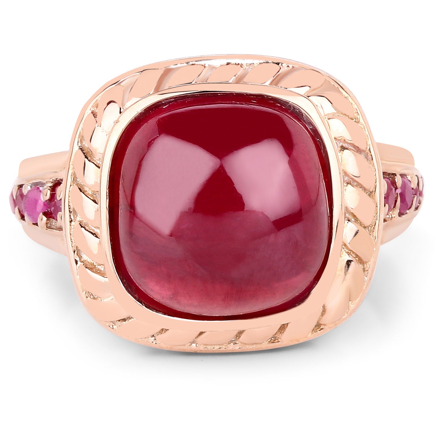 9.14 Carat Glass Filled Ruby and Ruby .925 Sterling Silver Ring by Bids.com