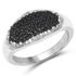0.46 Carat Genuine Black Diamond and White Diamond .925 Sterling Silver Ring by Bids.com