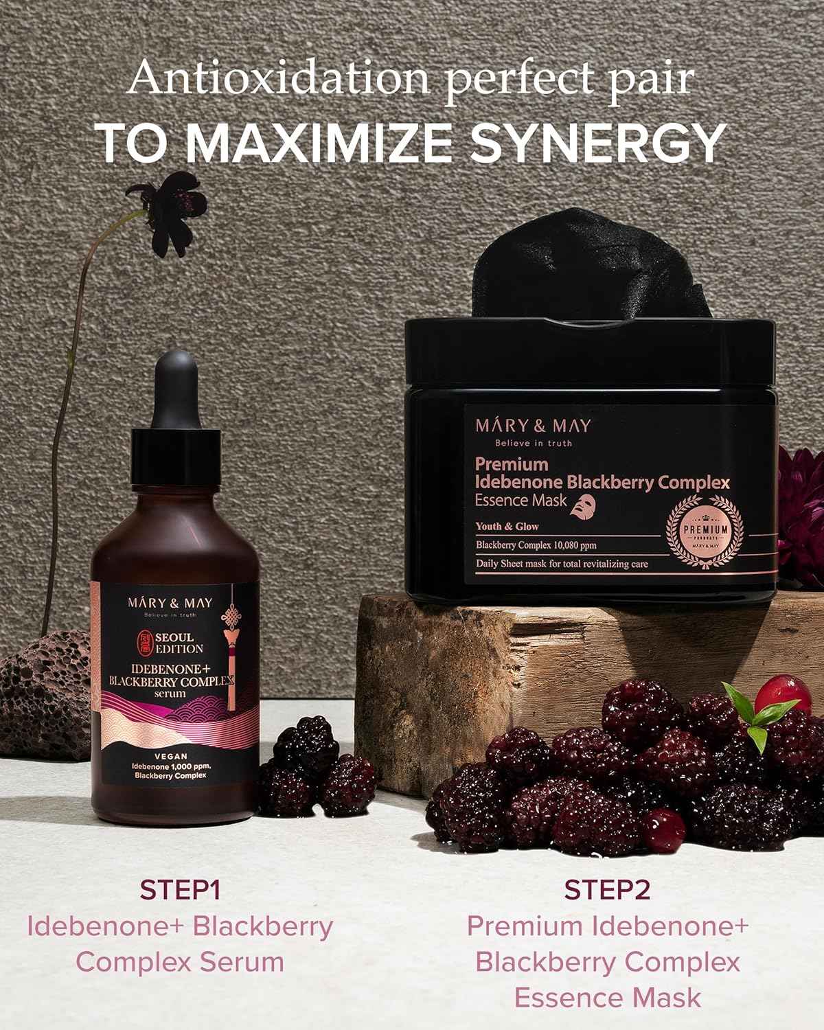 Mary &amp; May Vegan Idebenone+ Blackberry Complex Serum