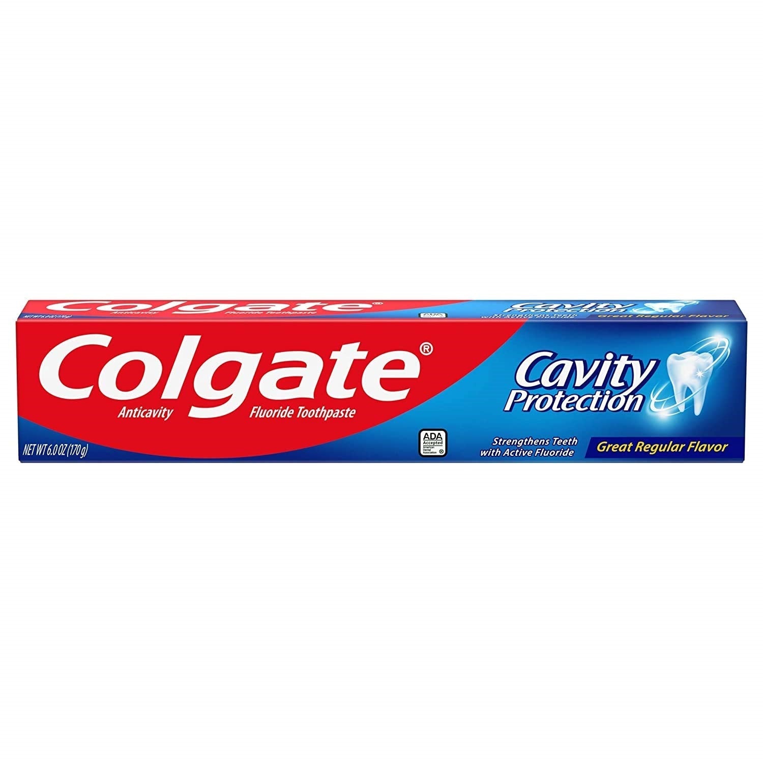 Colgate Cavity Protection Toothpaste with Fluoride, Great Regular Flavor, 6 oz – Family Size Anti-Cavity Paste by Pasteur Pharmacy
