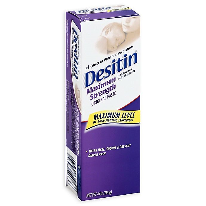Desitin Maximum Strength Baby Diaper Rash Cream With 40% Zinc Oxide For Treatment, Relief &amp; Prevention, Hypoallergenic, Phthalate- &amp; Paraben-Free Paste, 4 Oz by Pasteur Pharmacy