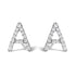 10K White Gold 1/10 Cttw Diamond Initial â€œAâ€ Stud Earring by Bids.com