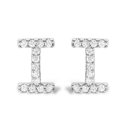 10K White Gold 1/10 Cttw Diamond Initial â€œAâ€ Stud Earring by Bids.com