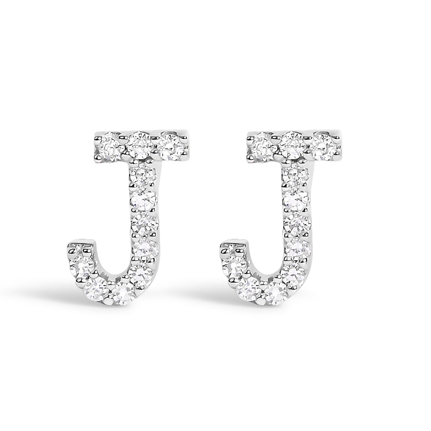 10K White Gold 1/10 Cttw Diamond Initial â€œAâ€ Stud Earring by Bids.com