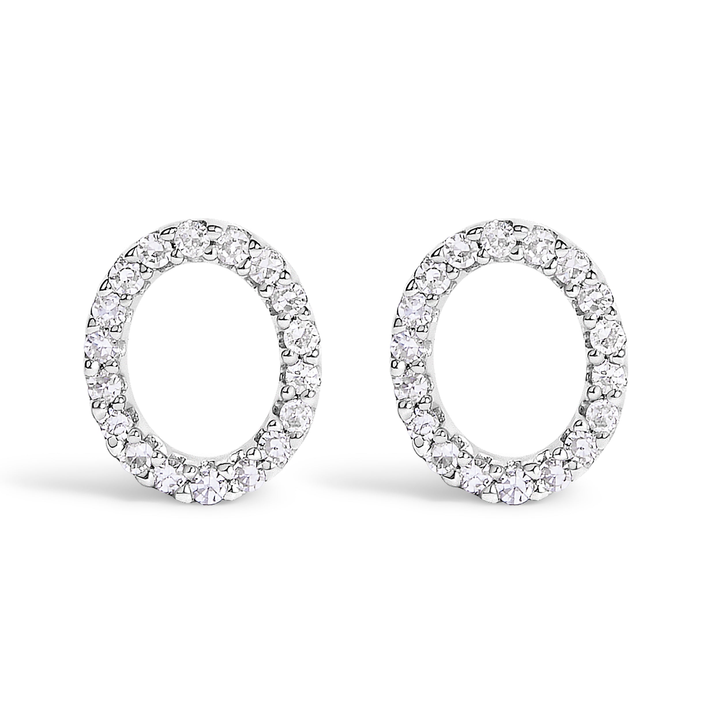10K White Gold 1/10 Cttw Diamond Initial â€œAâ€ Stud Earring by Bids.com