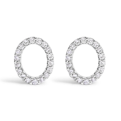 10K White Gold 1/10 Cttw Diamond Initial â€œAâ€ Stud Earring by Bids.com