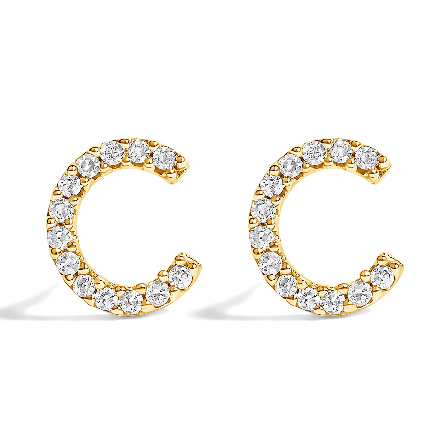 10K White Gold 1/10 Cttw Diamond Initial â€œAâ€ Stud Earring by Bids.com