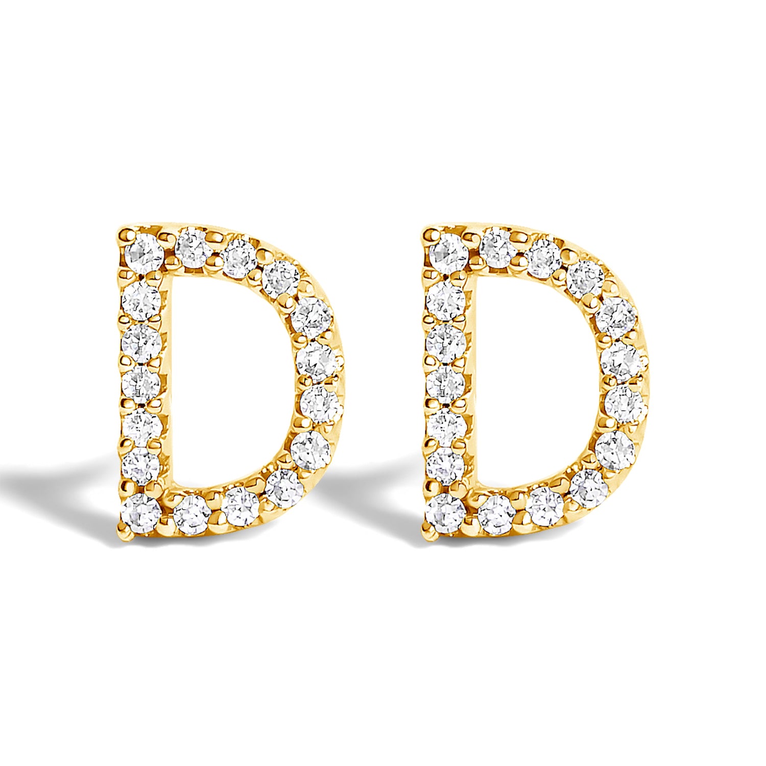 10K White Gold 1/10 Cttw Diamond Initial â€œAâ€ Stud Earring by Bids.com