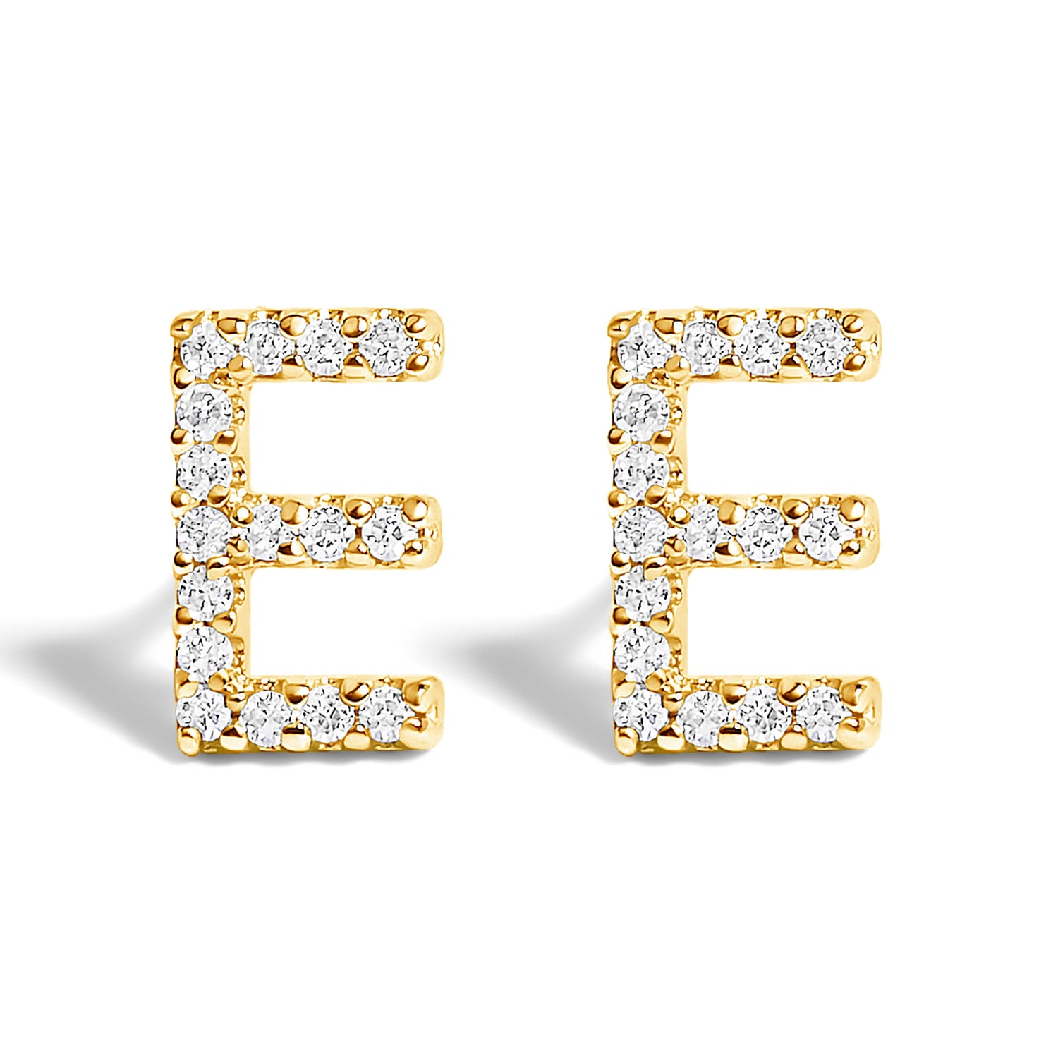 10K White Gold 1/10 Cttw Diamond Initial â€œAâ€ Stud Earring by Bids.com