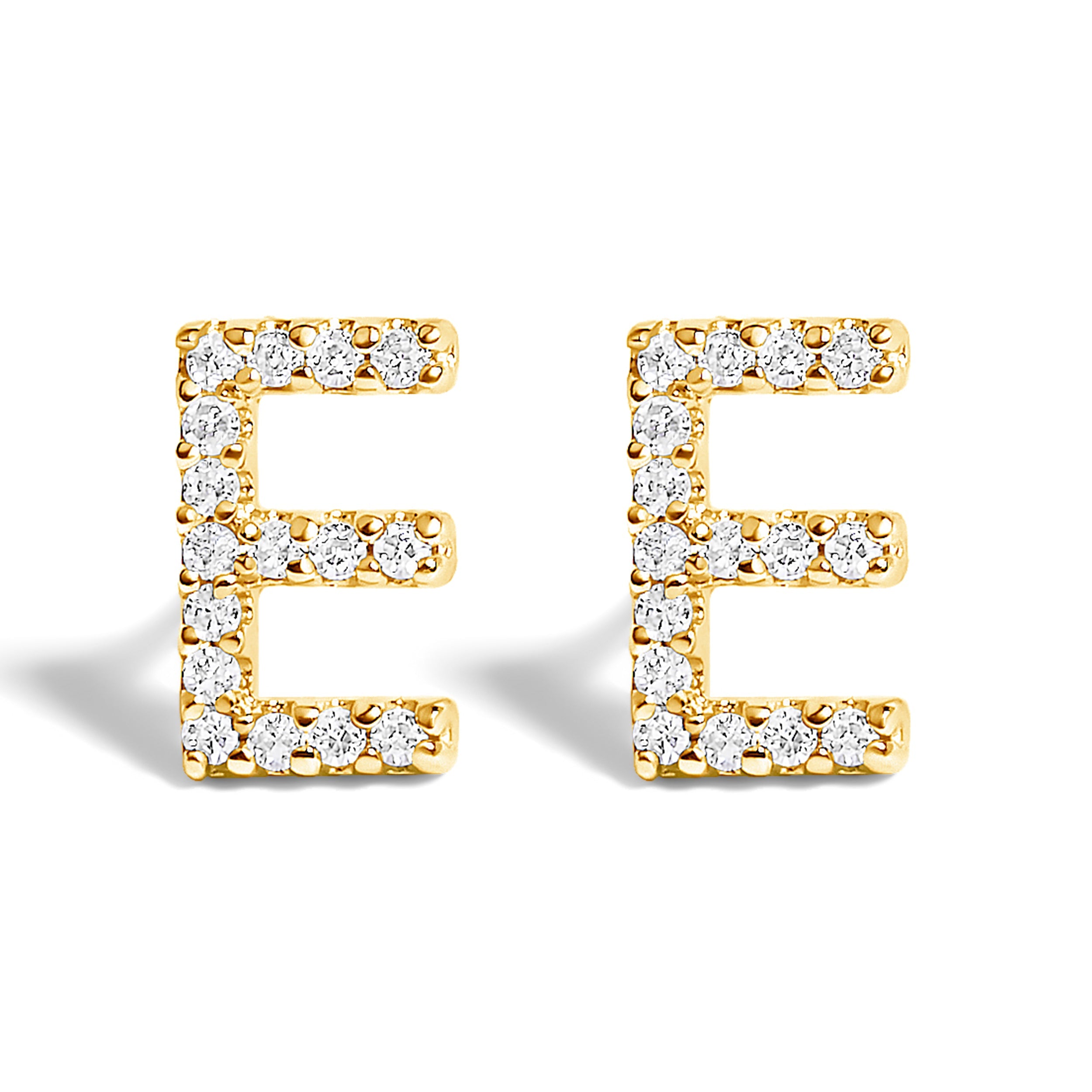10K White Gold 1/10 Cttw Diamond Initial â€œAâ€ Stud Earring by Bids.com