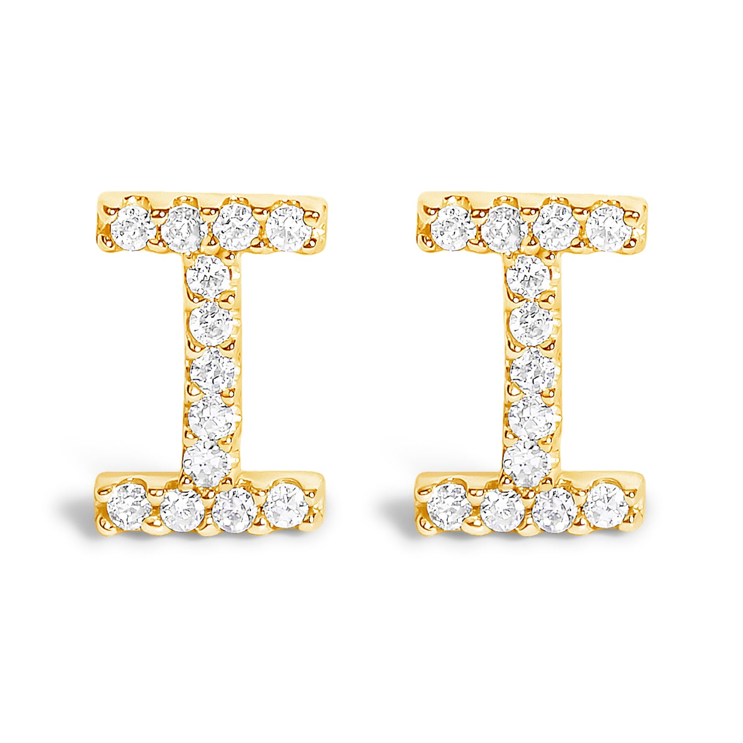 10K White Gold 1/10 Cttw Diamond Initial â€œAâ€ Stud Earring by Bids.com