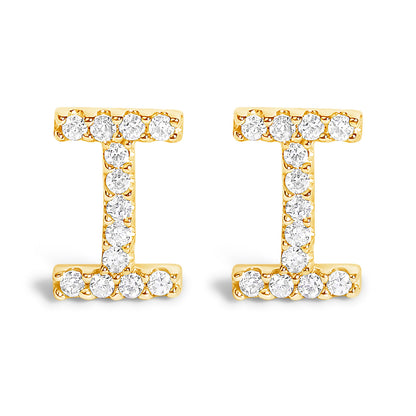 10K White Gold 1/10 Cttw Diamond Initial â€œAâ€ Stud Earring by Bids.com