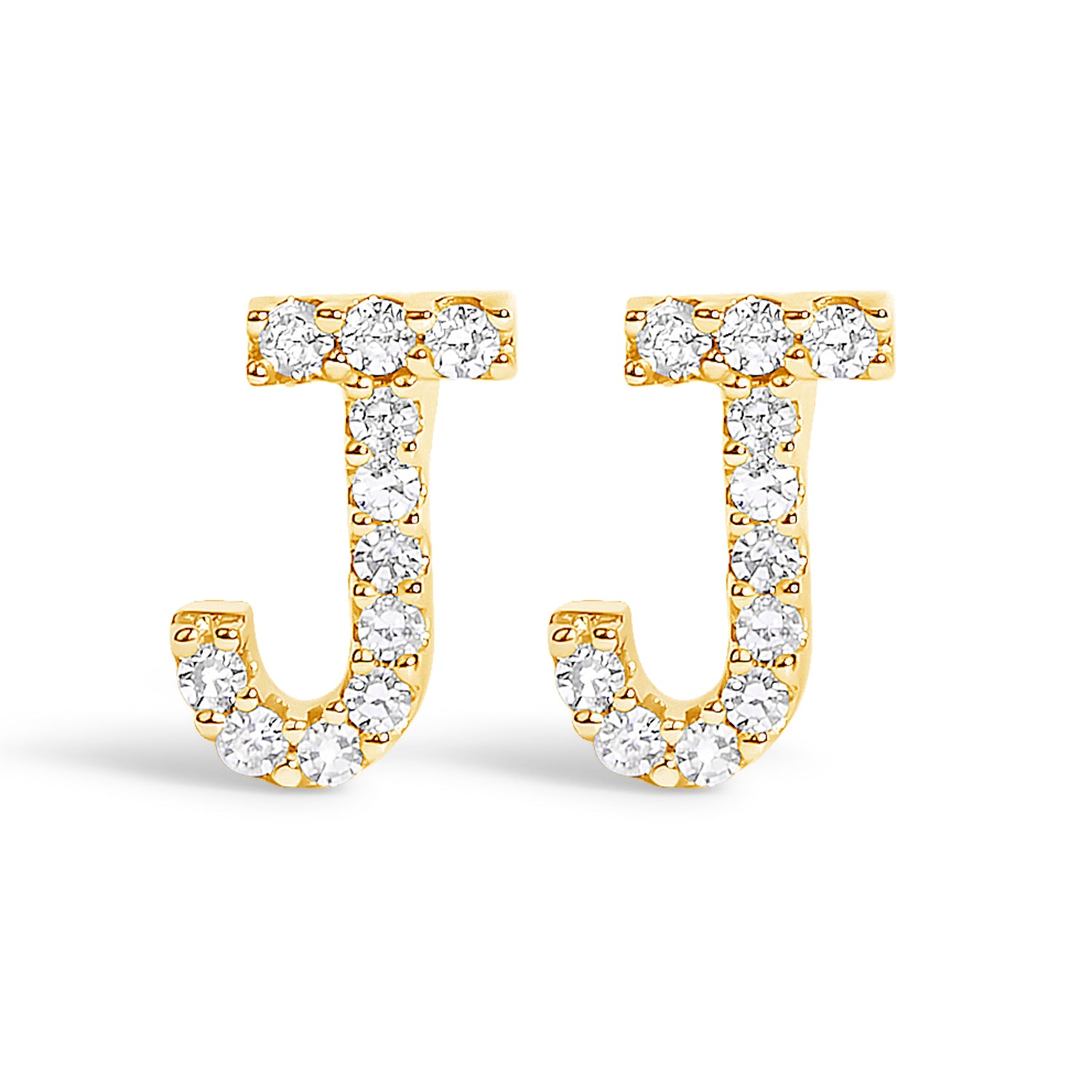 10K White Gold 1/10 Cttw Diamond Initial â€œAâ€ Stud Earring by Bids.com