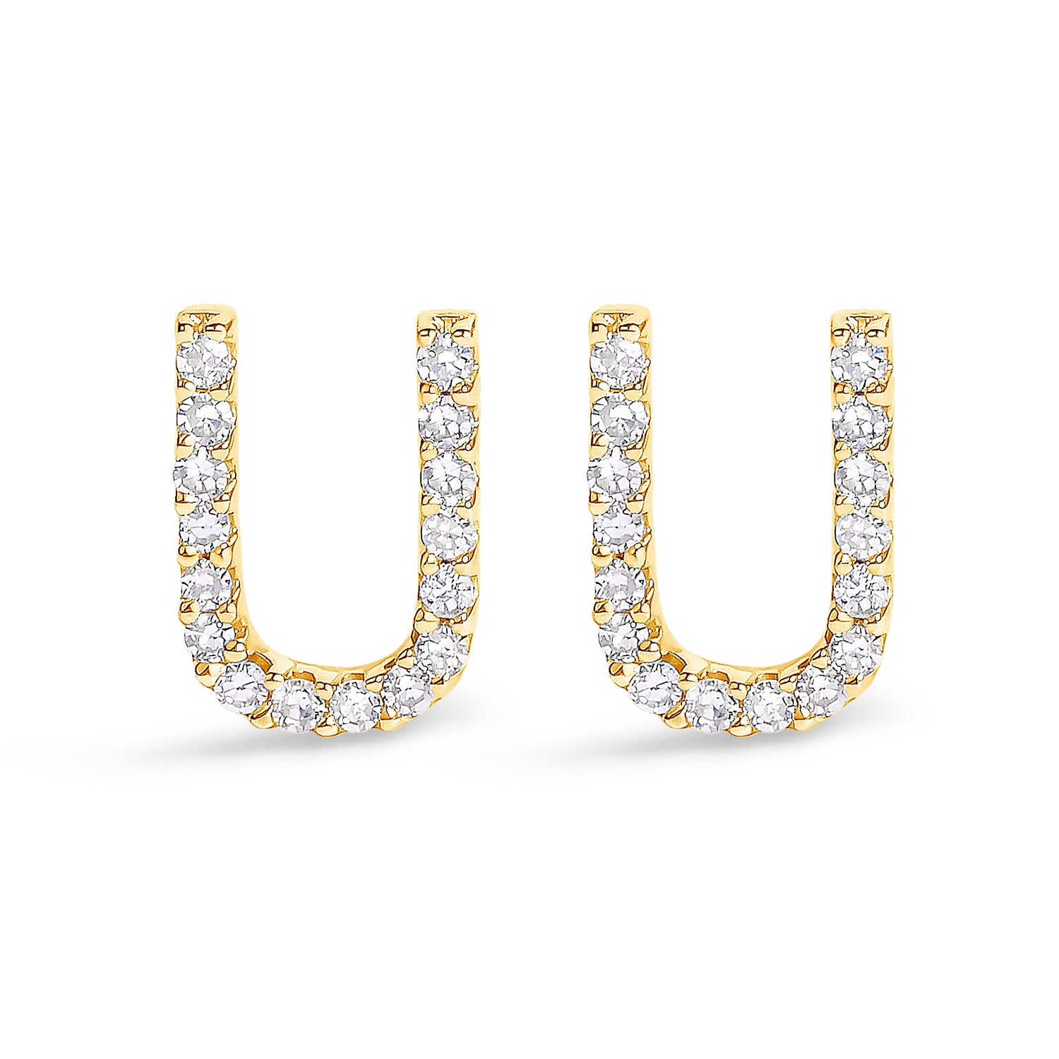 10K White Gold 1/10 Cttw Diamond Initial â€œAâ€ Stud Earring by Bids.com