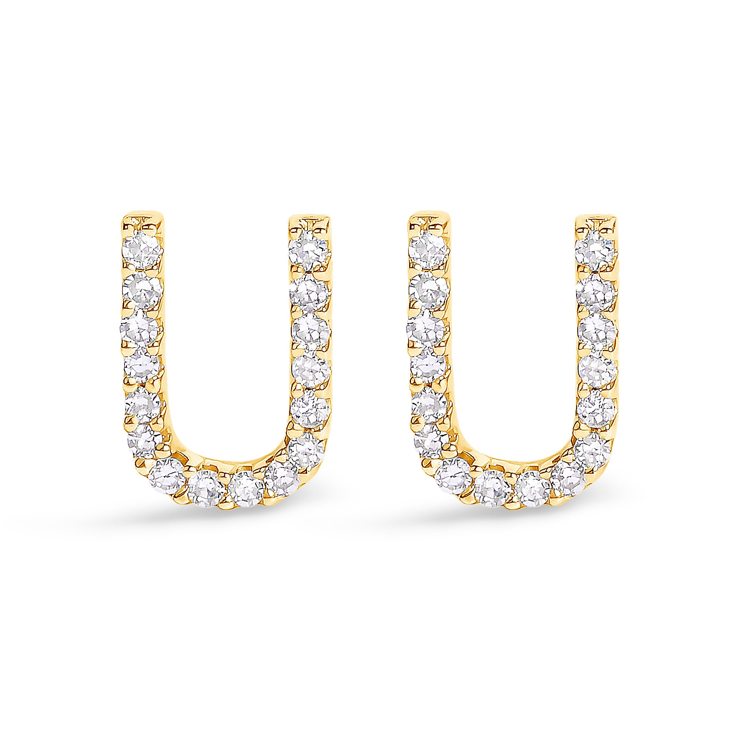 10K White Gold 1/10 Cttw Diamond Initial â€œAâ€ Stud Earring by Bids.com