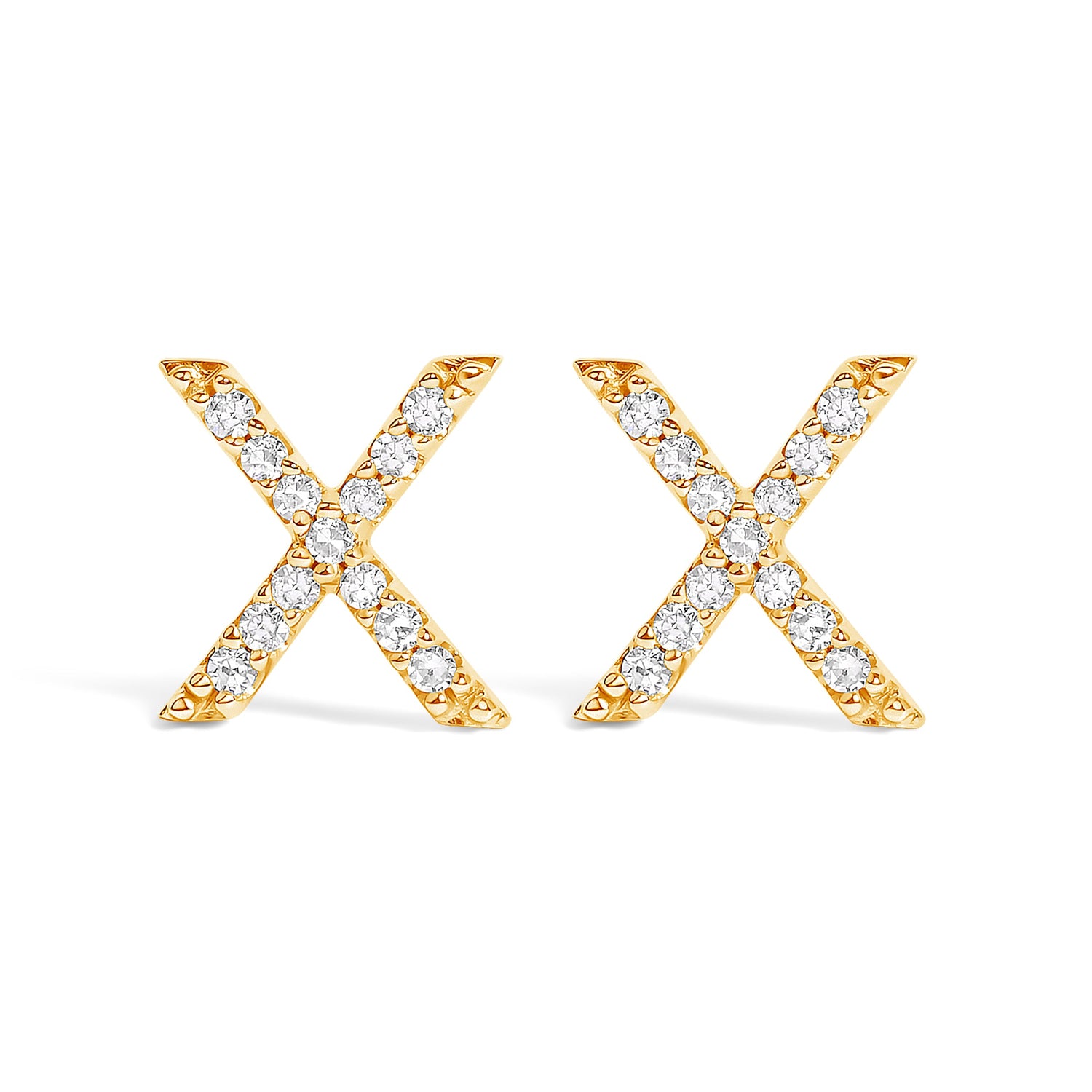 10K White Gold 1/10 Cttw Diamond Initial â€œAâ€ Stud Earring by Bids.com