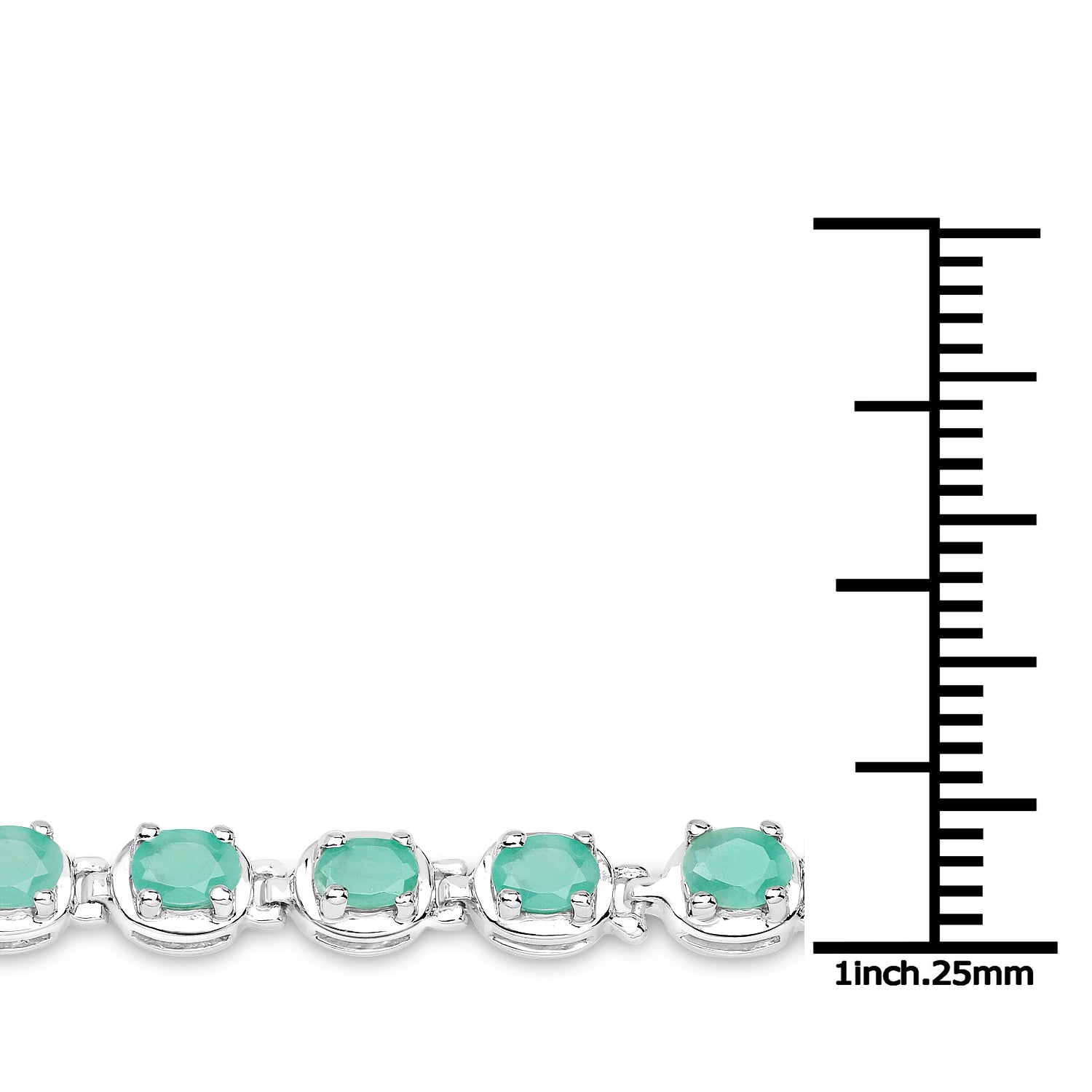 3.78 Carat Genuine Emerald .925 Sterling Silver Bracelet  DestGlow