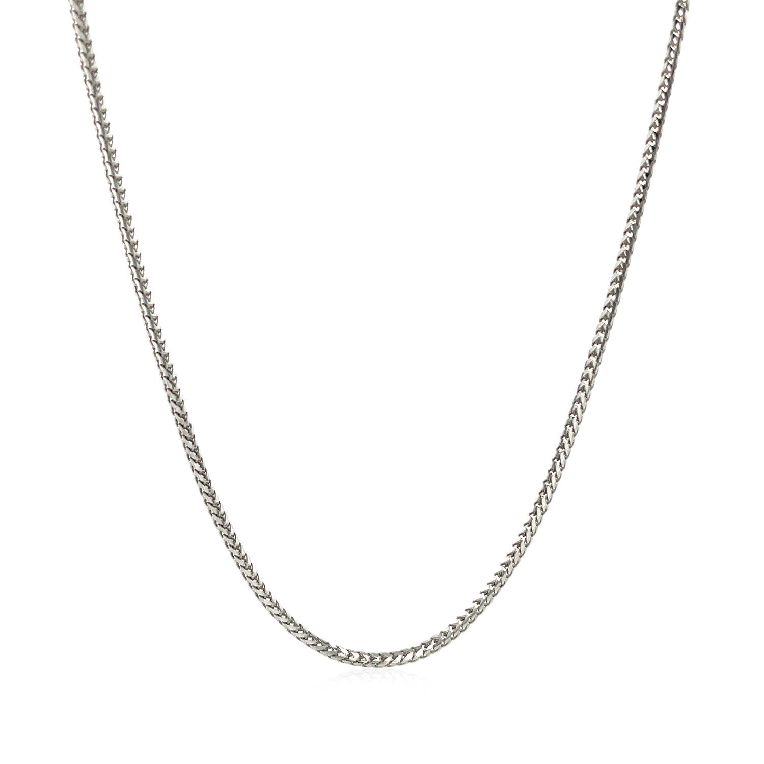 14k White Gold Franco Chain 1.2mm by Bids.com