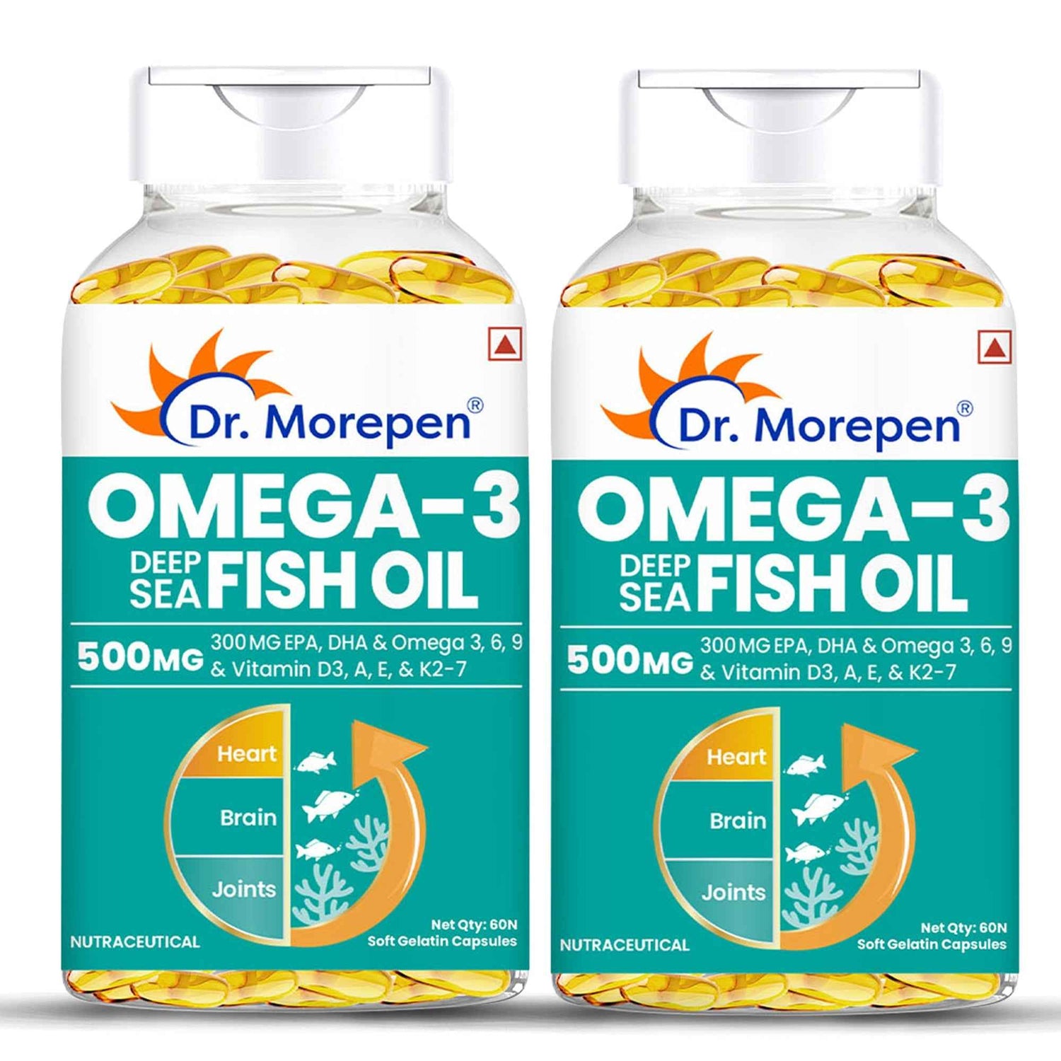 Dr. Morepen Omega-3 Deep Sea Fish Oil 500mg Softgels