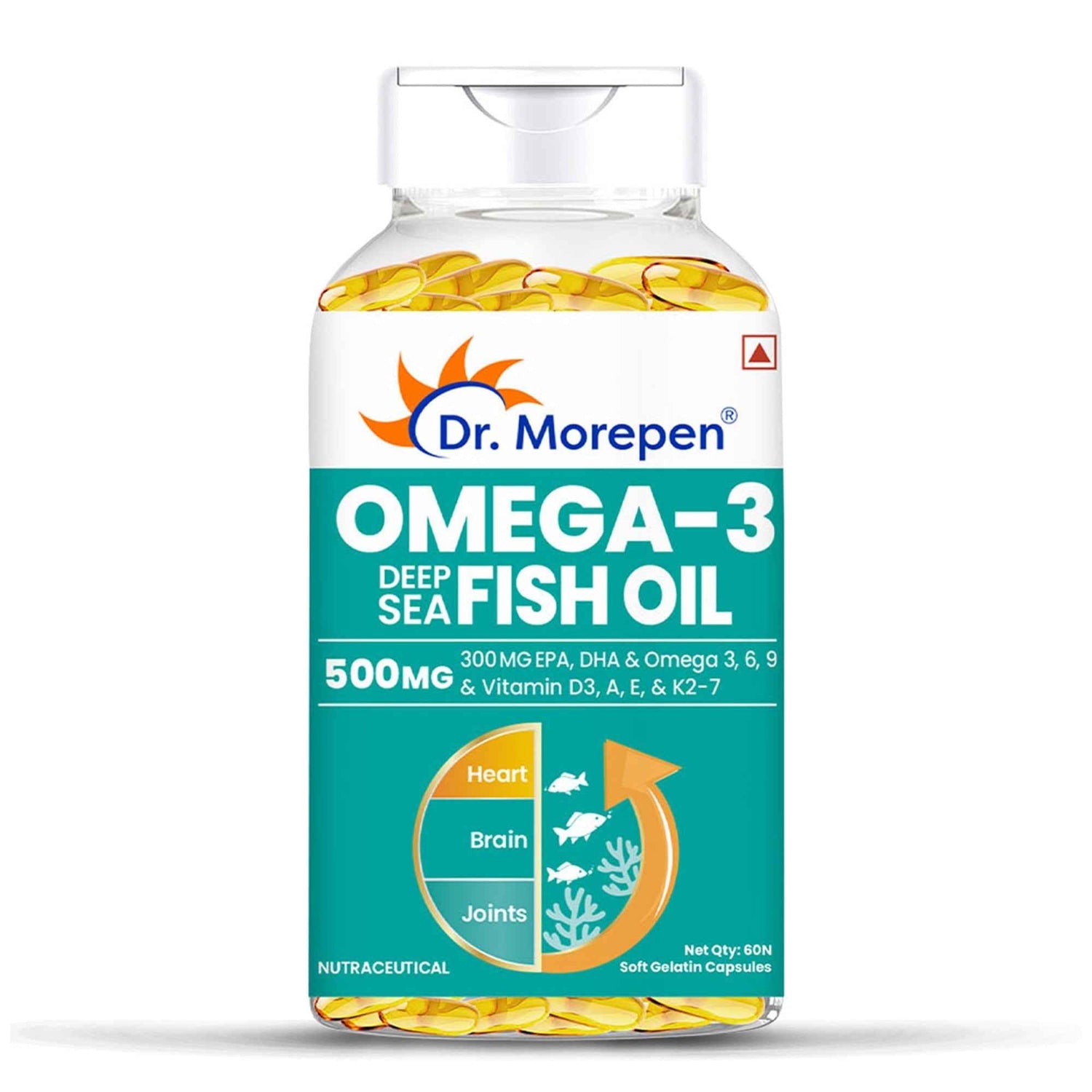 Dr. Morepen Omega-3 Deep Sea Fish Oil 500mg Softgels