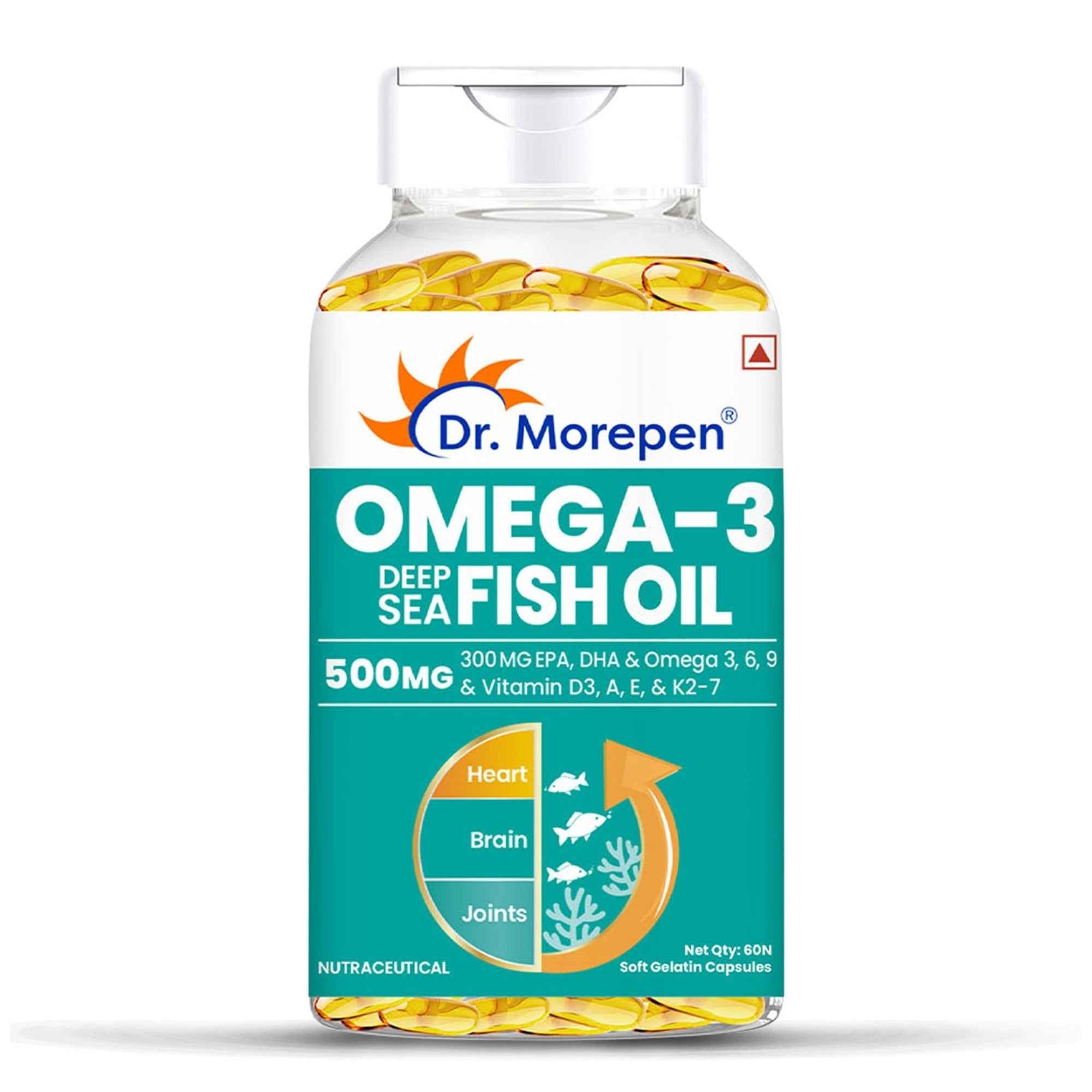 Dr. Morepen Omega-3 Deep Sea Fish Oil 500mg Softgels