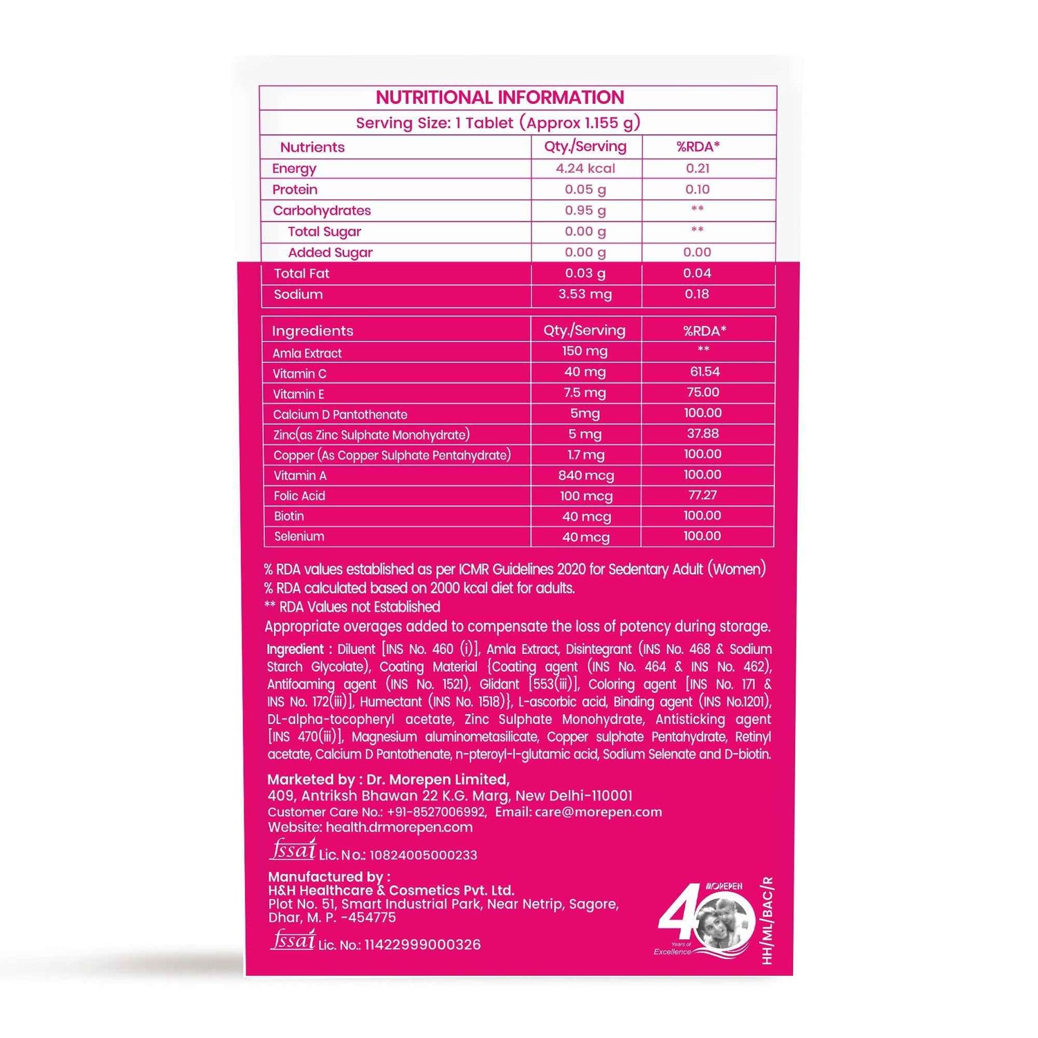 Dr. Morepen Biotin Plus Tablets