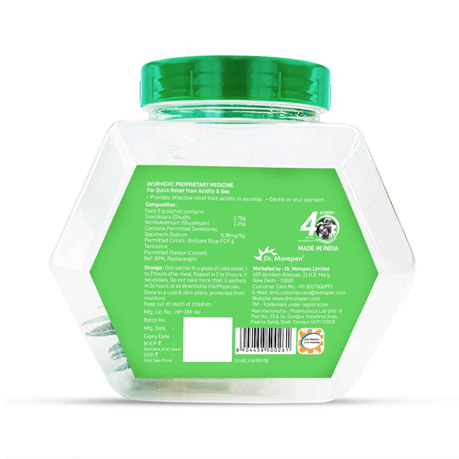 Dr. Morepen Acidity-X Fizz Sachets